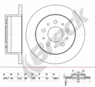 Тормозной диск BRECK купить